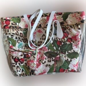 Roberto Cavalli Tote - Leopard and Flower print